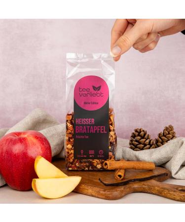 Teeverliebt - Hot Baked Apple Winter Edition Fruit Tea 100 g | Loose Fruit Tea | Delicious Winter Tea Mix Ideal as a Gift - Buy Online on GoSupps.com