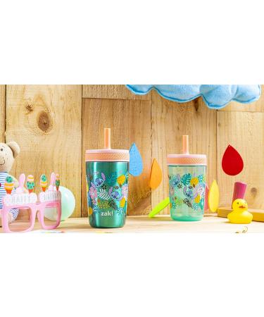 Zak Designs Disney Lilo and Stitch Kelso Tumbler Set - 3 Piece Bundle for Kids with Leak-Proof Lid and Straw - Non-BPA Plastic and Stainless Steel Cups - Bonus Sipper Included (Stitch Design) - Buy Online on GoSupps.com