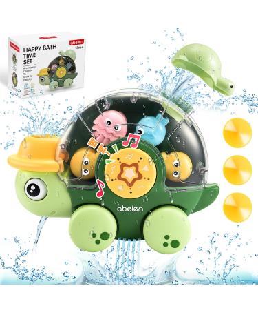 EUCOCO Toys for 1 2 3 4 5 6 Year Old Boys Girls 1-6 Year Old Boy Gifts Bath Toys for 1 2 3 4 5 6 Year Olds Birthday Gifts for Girls Toys Car for 1 2 3 4 5 6 Year Old Boys Turtle Toys Green-turtle