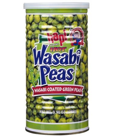 Hapi Hapi Hot Wasabi Peas, Tins, 9.9 oz
