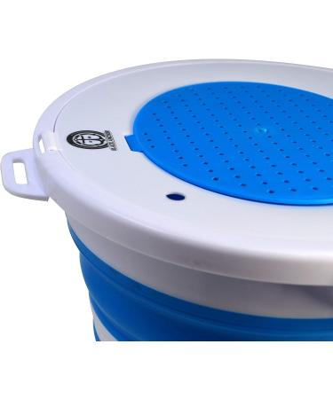 Black Anchor Collapsible Bait Bucket 10L | Lightweight with Aerator Slot and Tubing Hole - Buy Online on GoSupps.com