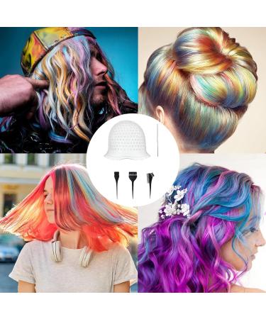 5 Piece Set Highlighting Cap Highlighting Kit Highlights Hair Dye Kit Hair Coloring Brushes And Needle Highlighting Frosting Cap Professional Salon Silicone Hairdressing Tools For Women Men - Buy Online on GoSupps.com