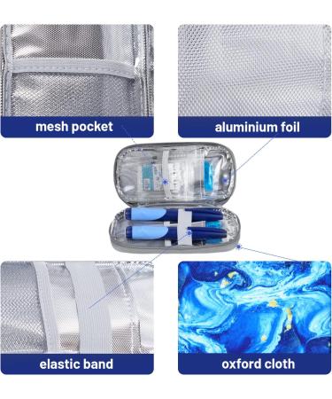 LengKe Insulin Cooler Travel Case - Portable Diabetic Medication Bag with Ice Pack (Quicksand Blue) - Buy Online on GoSupps.com