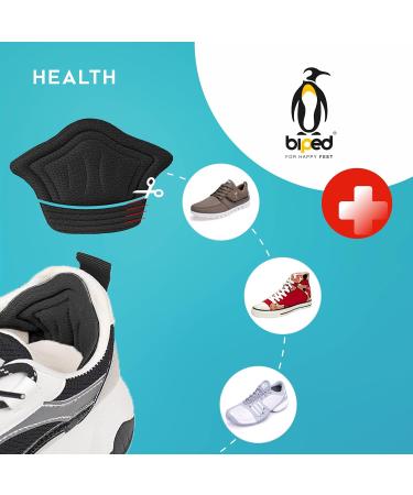 Biped Health Heel Cushions - Self-Adhesive 10mm Pillows for Big Shoes & Heel Pain Relief - Black z2802 - Buy Online on GoSupps.com