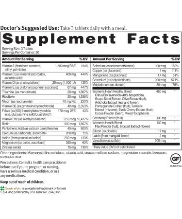 Dr. Sinatra Heart Healthy Multivitamin for Women | Vitamin D, B12, C, E, Biotin, Folate & Zinc | 90 Tablets - Buy Online on GoSupps.com