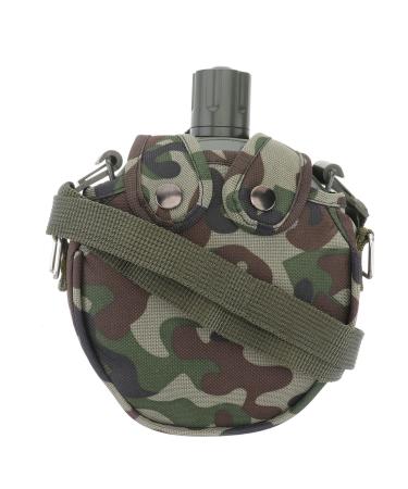 Angoily 1set Stainless Water Hunting for Canteen Pattern Compact Portable Cap Star Steel Outdoor Hiking Kettle Cover Military Outdoors with Ml Camouflage Compass Survival Green Outside 17x13cm Green