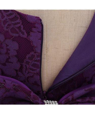 FYMNSI Baby Girl Baptism Dress Lace Floral Embroidery Formal Party Gown 9-12 Months Dark Purple - Buy Online on GoSupps.com