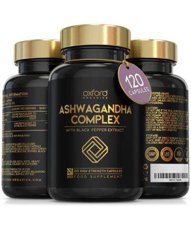 Ashwagandha Capsules 1200mg | Unique One per Day Formulation | High Strength Ashwagandha Powder Root Extract Boosted with Black Pepper | 4 Month Supply | Natural Ayurveda | Locally Made in The UK - Buy Online on GoSupps.com