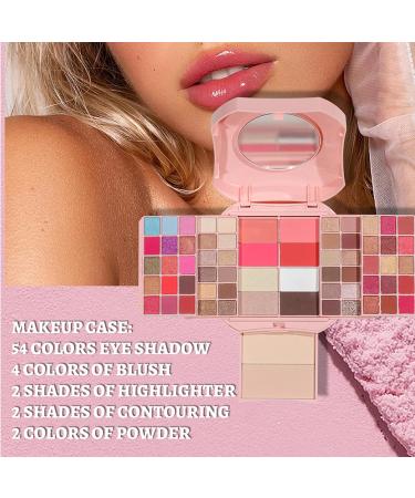Holzsammlung Professional 64 Colors Eyeshadow Palette Matte Glitter Long Lasting Highly Pigmented Waterproof Contour Blush Powder Highlighter All in One#Y A#06 - Buy Online on GoSupps.com