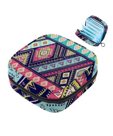 Portable women's binding-up bags menstrual cup bags female menstrual pads bags for teenage girls tampons for the first period vintage style ethnic boho pattern