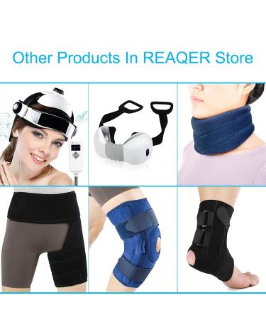 REAQER Hip Thigh Support Brace - Groin Compression Wrap for Pain Relief & Injury Recovery - Unisex Black - Buy Online on GoSupps.com