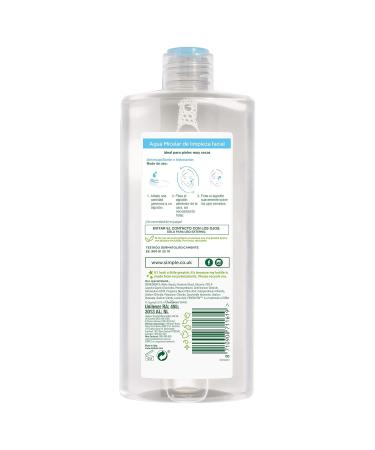 Simple Micellar Water Boost 400ml - Gentle Cleansing for All Skin Types | International Shipping Available - Buy Online on GoSupps.com