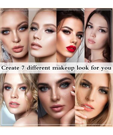 Buy Magnetic Eyelashes with Eyeliner - 7 Pairs Natural Look | Reusable False Mink Eyelashes with 5 Magnets | Easy DIY Application - Buy Online on GoSupps.com