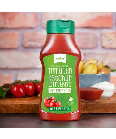 Buy Xucker Ketchup - Sugar-Free & Vegan | 55% Fewer Calories (500ml) - Perfect for Grilling Cooking & Seasoning - Buy Online on GoSupps.com
