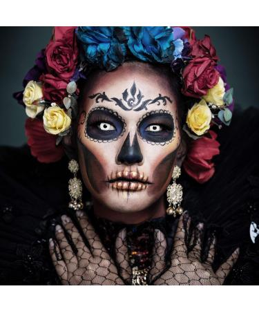 Aricona White Opaque Contact Lenses - Annual Colored Lenses for Halloween - No Prescription Needed - Buy Online on GoSupps.com