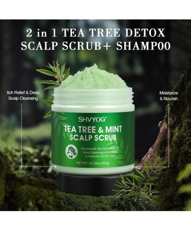 Gommage du Cuir Chevelu L'Arbre Th Gommage du Cuir Chevelu la Menthe Nettoyage du Cuir Chevelu Shampoing L'Arbre Th Anti-Chute de Cheveux Masseur de T Te Cadeau de F Te des M Res - Buy Online on GoSupps.com