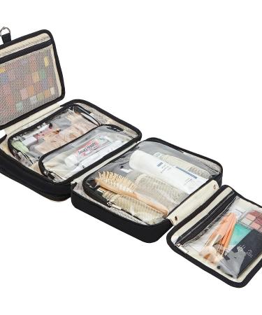 Findcozy Travel Toiletry Bag with Hanging Hook - Black Cosmetic Makeup Organizer for Women - Buy Online on GoSupps.com