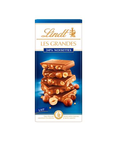 Lindt Les Grandes Milk 34% Hazelnuts – 150 g