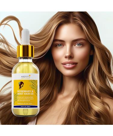 Rosemary Mint Hair Oil with Biotin | Nourishes Scalp Prevents Split Ends & Hair Loss | 2 FL OZ - Buy Online on GoSupps.com