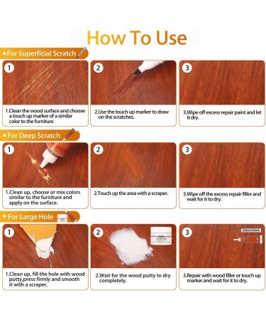 Lifreer Wood Furniture Repair Kit - Set of 42 - Touch Up Markers, Fillers, Crayon & Putty - Repair Scratches, Cracks, Holes on Doors, Floors, Tables & Cabinets - Buy Online on GoSupps.com