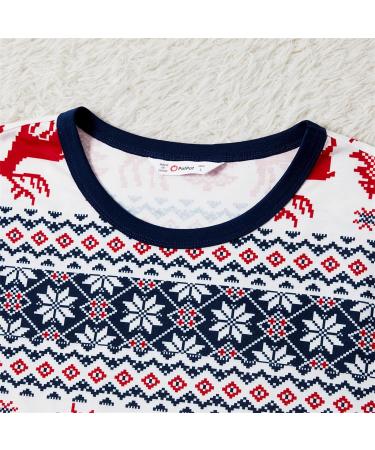 PatPat Family Christmas PJs Matching Sets - Reindeer & Snowflake Patterned Sleepwear for Couples & Kids - Men's XXL Blue/White - Buy Online on GoSupps.com