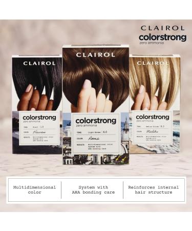 Clairol ColorStrong Permanent Zero Ammonia Hair Dye La Habana Hair Color - 3.0 Darkest Brown - Buy Online on GoSupps.com