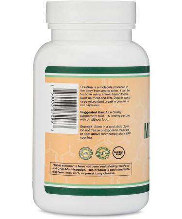 Double Wood Creatine Pills 1000mg (120 Capsules) - Micronized Monohydrate Powder  Vegan  Non-Stim Preworkout - Buy Online on GoSupps.com