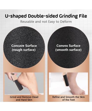 Foot File Double Sided Pedicure Professional Foot Scrubber Hard Dead Skin Remover for Feet Concave Convex Shape Foot Callus Remover for Bath Salon Pedicure Wet and Dry Cracked Foot Care Grater Rasp - Buy Online on GoSupps.com