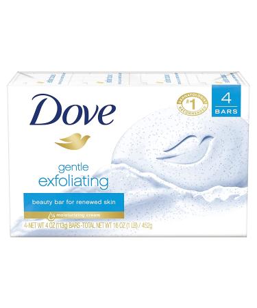Dove Gentle Exfoliating Beauty Bar - 4 Bars (4 oz Each) | Nourishing & Softening Skin - Buy Online on GoSupps.com