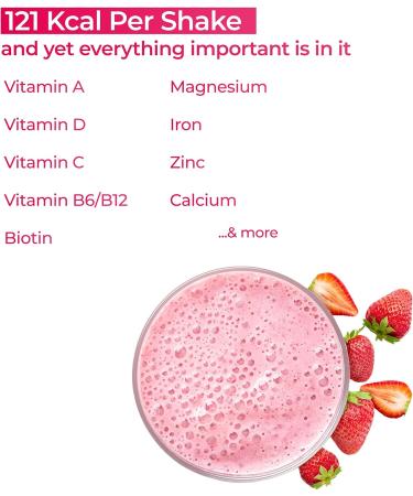 NUPO Diet Shake Strawberry 384g - Clinically Proved Meal Replacement for Weight Control - 12 Servings - GMO Free - Very Low-Calorie Diet Shake - Buy Online on GoSupps.com