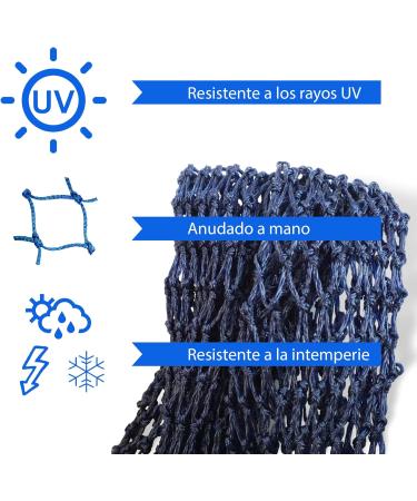 4x Heunetz Horses Feeding Nets - Extra Tightly Mesh for Improved Digestion | Includes 4 Free Carabiners | 4.5 kg Capacity | Dark Blue - Buy Online on GoSupps.com