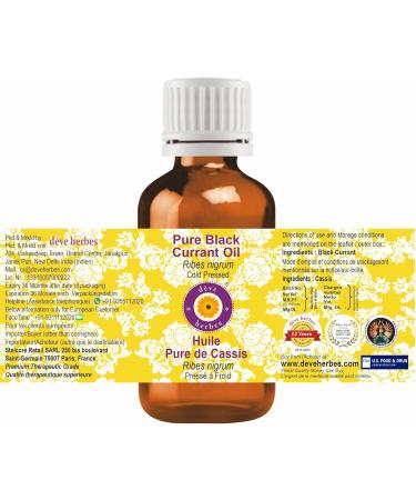 Dev Herbes Pure Black Currant Oil (Ribes Nigrum) - Natural Therapeutic Cold-Pressed 10ml (0.33 oz) | Premium Quality for Health & Wellness - Buy Online on GoSupps.com