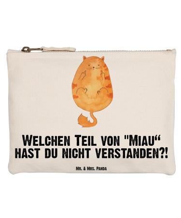 Mr. & Mrs. Panda Size XL Small make -up bag Cat middle finger - gift XXL hangover cats cosmetic bag pencil snack cosmetic bag white size XL large
