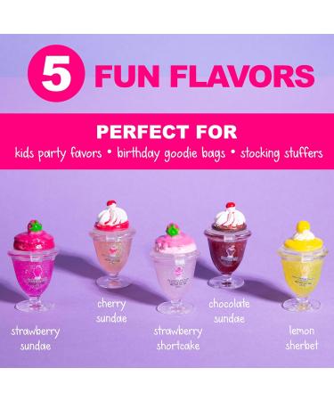 Expressions 10pc Ice Cream Sundae Lip Gloss Collection | Kids Makeup Set | Glittery Dessert Flavored Gloss - Buy Online on GoSupps.com