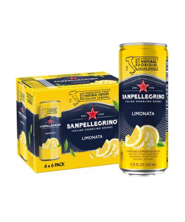 Sanpellegrino Italian Sparkling Drink Limonata, Sparkling Lemon Beverage, 24 Pack of 11.15 Fl Oz Cans
