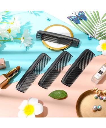 4-Piece Plastic Pocket Hair Combs Set - Fine and Standard Tooth Comb for Hair Cutting, Styling, and Hairdressing - Black Barber Salon Comb for Men and Women - Buy Online on GoSupps.com