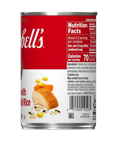 Campbell's Condensed Chicken White & Wild Rice Soup 10.5oz (12 Pack) - Buy Online on GoSupps.com