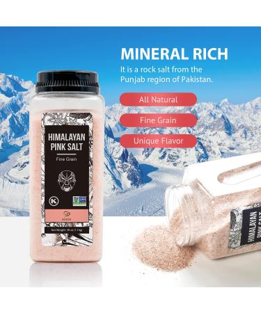 Soeos Himalayan Salt Fine Grain - 2.4lb (38.8oz) Natural Pink Salt for Cooking - Bulk Sea Salt for Culinary Use - Buy Online on GoSupps.com