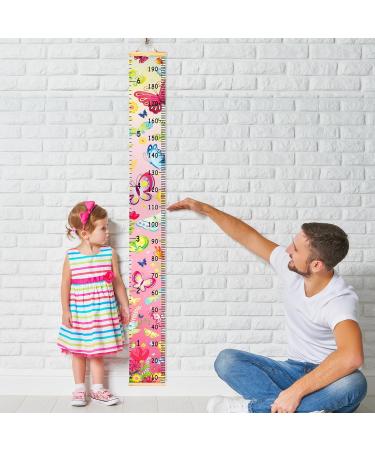 HIFOT Kids Growth Chart Butterfly Canvas Wall Hanging Rulers for Boys Bedroom Decor - 74.8''* 7.87 - Buy Online on GoSupps.com
