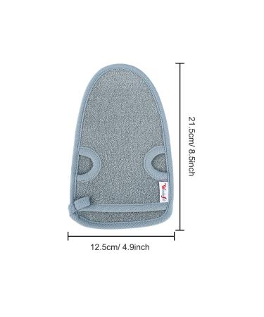 Peeling Glove Set | Bamboo Bathing Sponge & Body Scrubber | Hammam Sauna Loofah | 2-Piece Gray - Buy Online on GoSupps.com