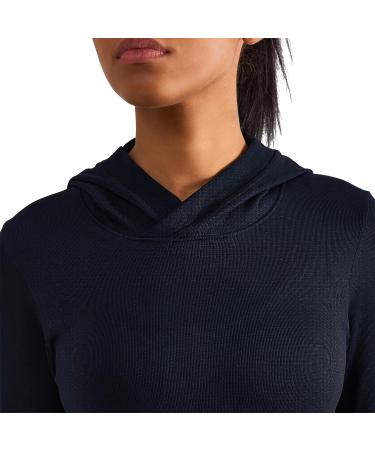 Womens Hooded Athletic Long Sleeve Running Shirts with Thumb Holes - Slim Fit - Black - Buy Online on GoSupps.com