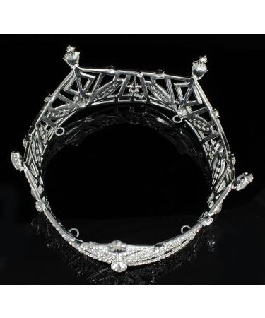 Clear Austrian Rhinestone Miss America Crown Tiara T1299 - Silver-Tone - Buy Online on GoSupps.com