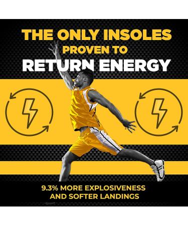 VKTRY Performance Insoles - Gold VKs - Carbon Fiber Shock Absorbing Cleated Sport Shoe Insoles | Men 11-11.5 Women 13-13.5 | Enhanced Explosiveness & Injury Protection - Buy Online on GoSupps.com