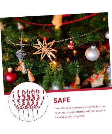 ABOOFAN 15 Pcs Simulation Red Berry Artificial Berries Stems Household Decor Home Decor Artifical Flower Arrangement Faux Berry Stems Plant Vase Fake Berry Stem Christmas Red Berries Iron - Buy Online on GoSupps.com