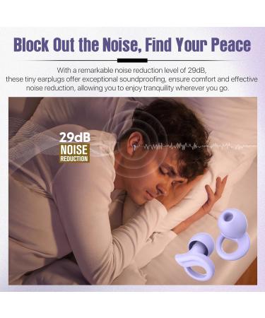 Buy Hearprotek Ear Plugs for Sleeping - 2 Pairs Reusable Soft Ear Protection for Noise Reduction & Tinnitus Relief - Ideal for Sleep Snoring Study Travel - Violet - Buy Online on GoSupps.com