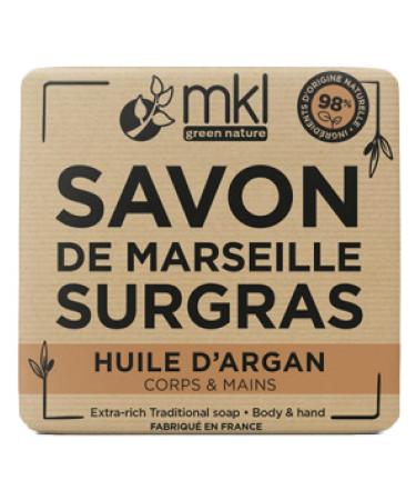 MKL Green Nature MKL Green Nature Marseille Argan Oil Soap 100g for Normal Skin Problem Skin Combination Skin Oily Skin Atopic and/or Reactive Skin Sensitive Skin Dry to Very Dry Skin