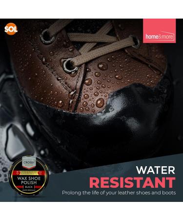SOL 3pk Black Shoe Polish - 50ml Tins with Beeswax & Carnauba Wax for Lasting Shine | Black Boot & Leather Shoe Polish for Care - Buy Online on GoSupps.com