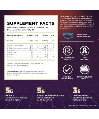 Vintage Build - Post Workout Recovery Powder | Muscle Building Drink | Creatine BCAAs & L-Glutamine | Black Cherry Flavor | 324g - Boost Strength & Reduce Soreness - Buy Online on GoSupps.com