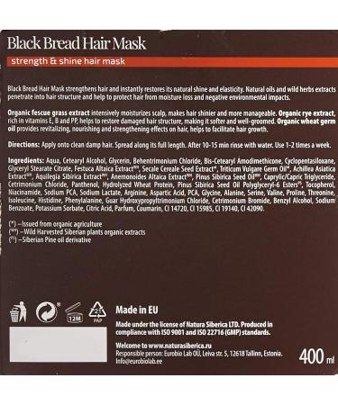 Buy Natura Siberica Black Bread Hair Mask 400 ml - Nourishing Moisturizing & Repairing Hair Treatment - International Shipping Available - Buy Online on GoSupps.com
