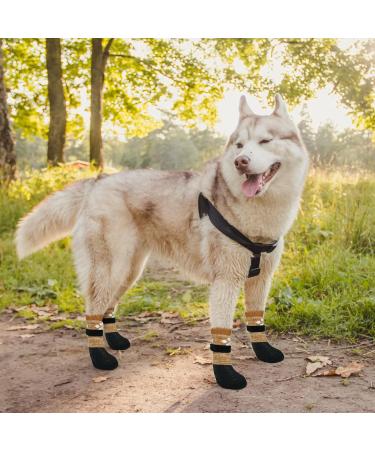 Kooltail Non-Slip Dog Socks & Waterproof Outdoor Shoes - Pfot Protection with Traction Control for Hardwood Floors - Khaki Small - Buy Online on GoSupps.com